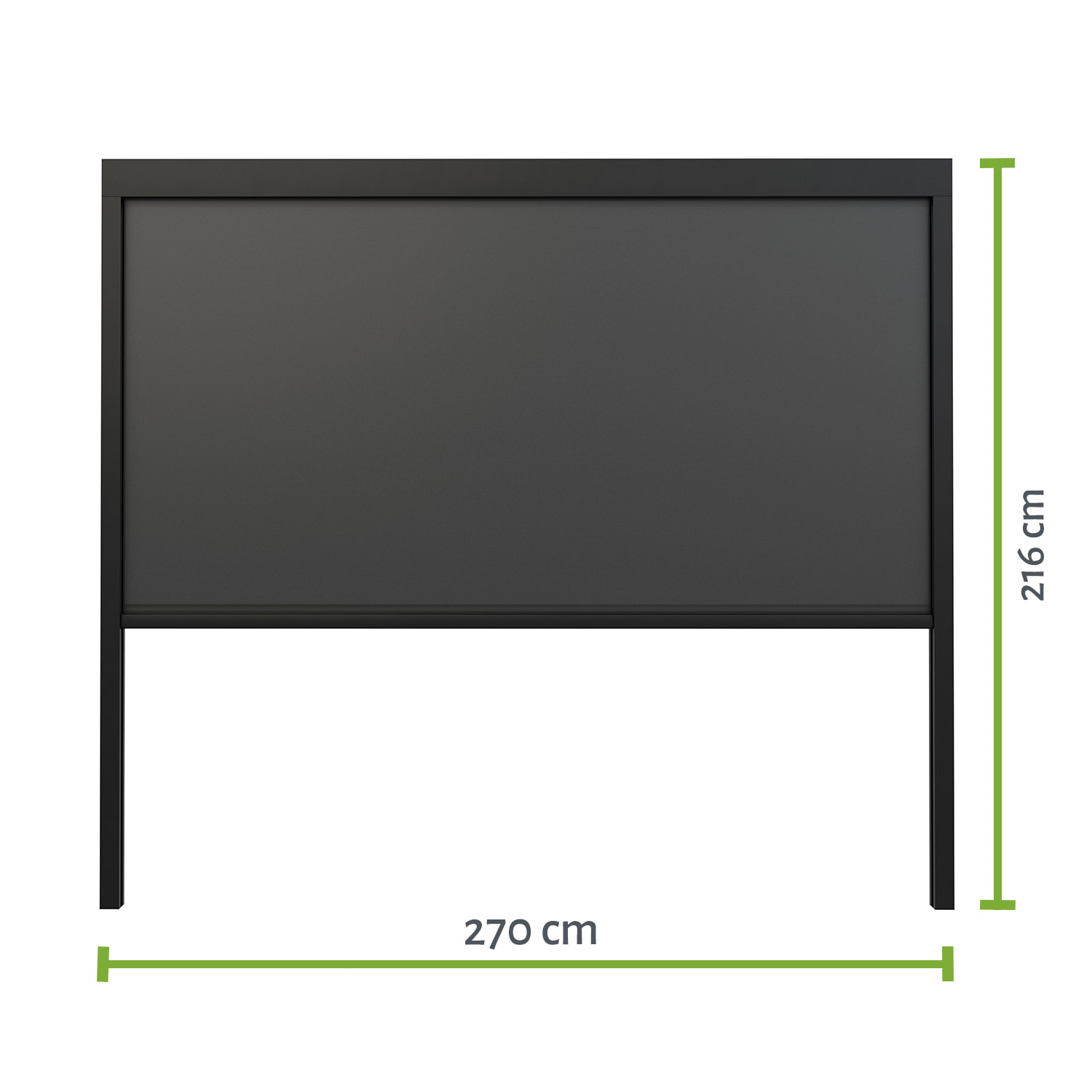 Vorhang / Sonnenschutzrollo für Pergola "ZEUS", weiß oder anthrazit