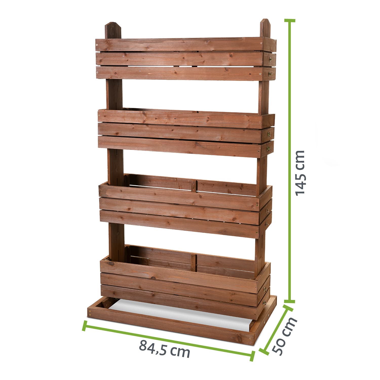 Vertikales Hochbeet "CUBE 4", 85 x 50 x 145 cm - Tanne